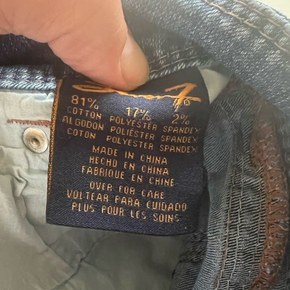 Seven7 Blue Denim with Orange Stitching Size 6 (E3) - Picture 9 of 10